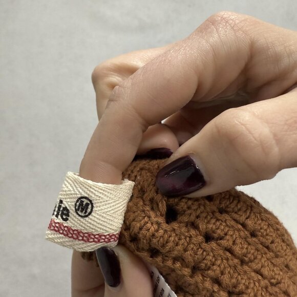 Maronie Shirt Womens Medium Brown Knit Crochet Lace Up Tank Top Cami Summer - Picture 7 of 8